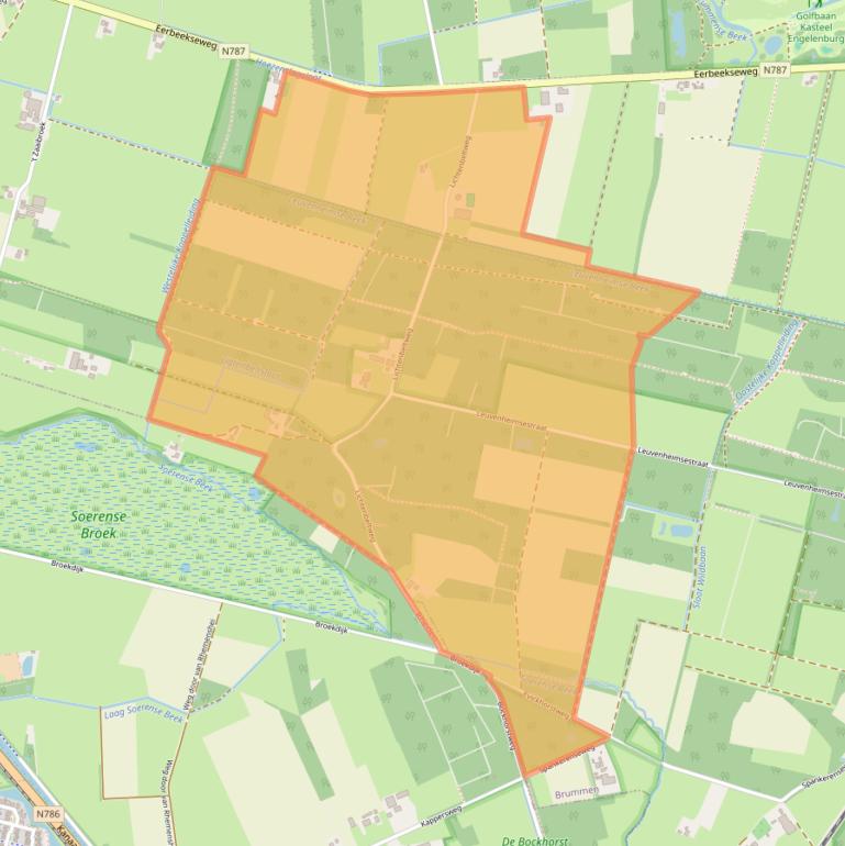 Kaart van postcodegebied 6974LA.