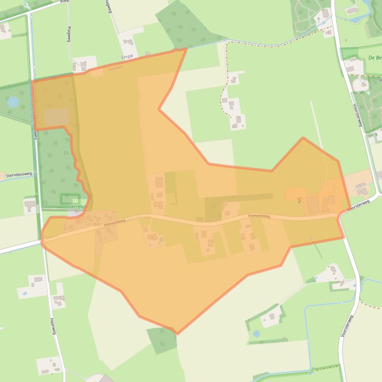 Kaart van postcodegebied 6975AE.