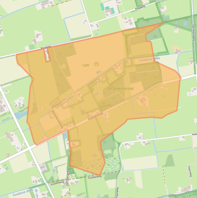 Kaart van postcodegebied 6975AG.