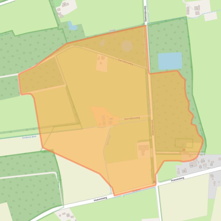 Kaart van postcodegebied 6975AH.