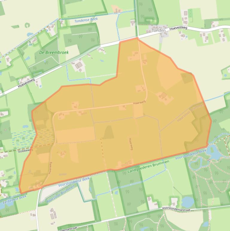 Kaart van postcodegebied 6975AJ.