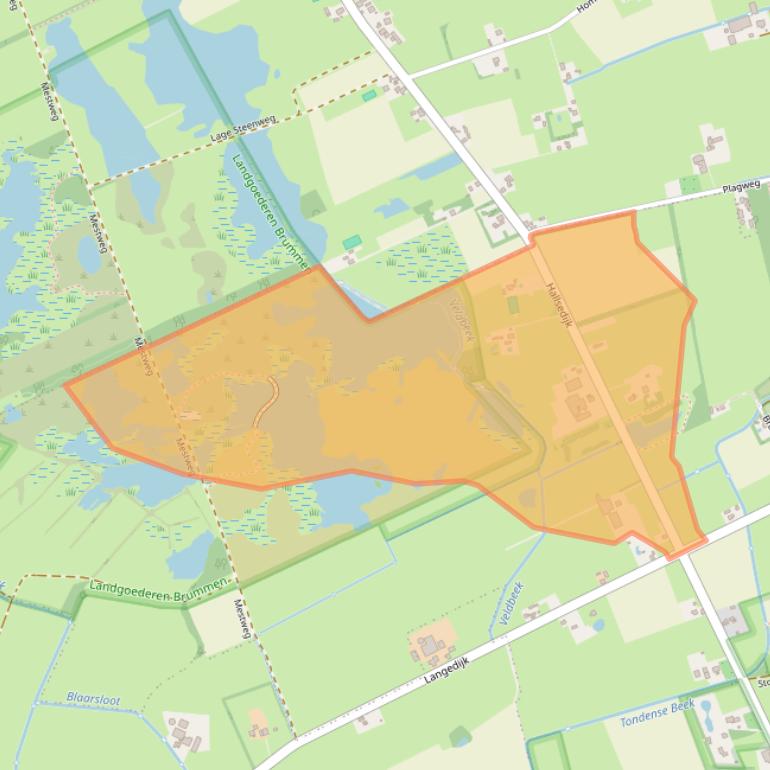 Kaart van postcodegebied 6975AL.