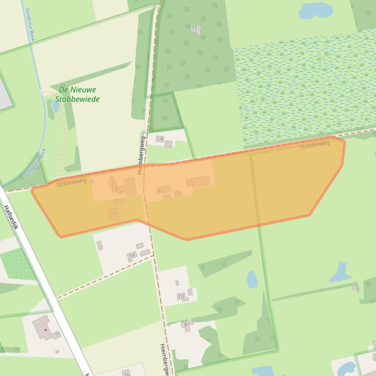 Kaart van postcodegebied 6975AN.