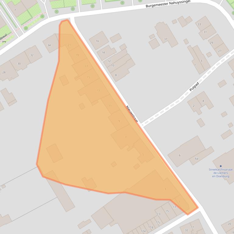 Kaart van postcodegebied 6981AH.