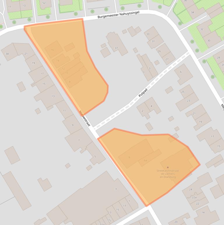 Kaart van postcodegebied 6981AJ.