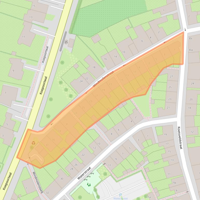 Kaart van postcodegebied 6981AX.