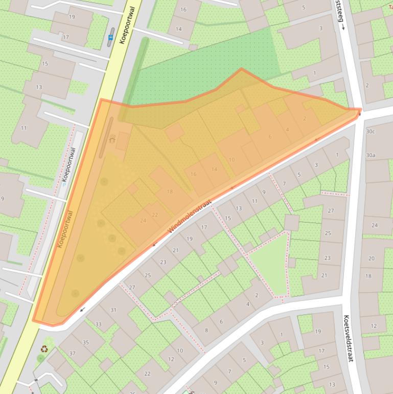 Kaart van postcodegebied 6981AZ.