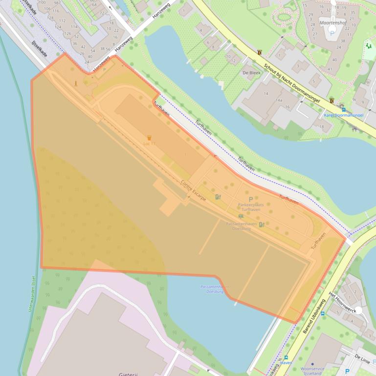 Kaart van postcodegebied 6981BZ.