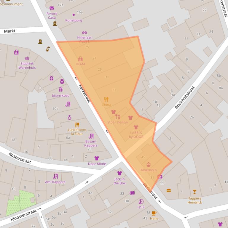 Kaart van postcodegebied 6981CL.