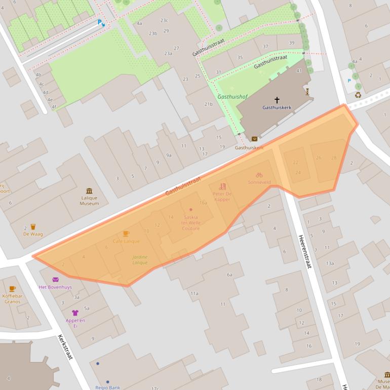 Kaart van postcodegebied 6981CS.
