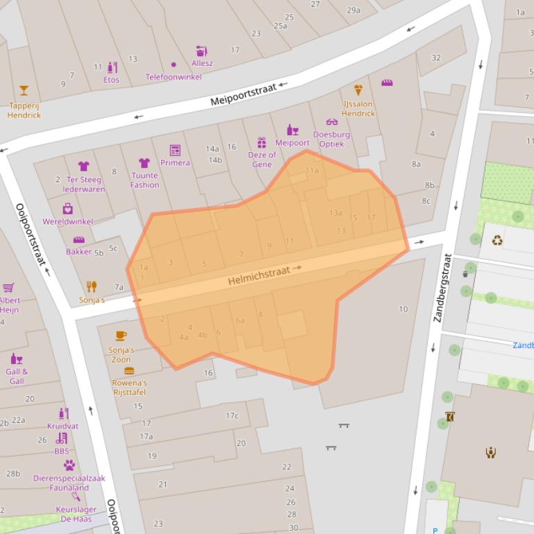 Kaart van postcodegebied 6981DM.