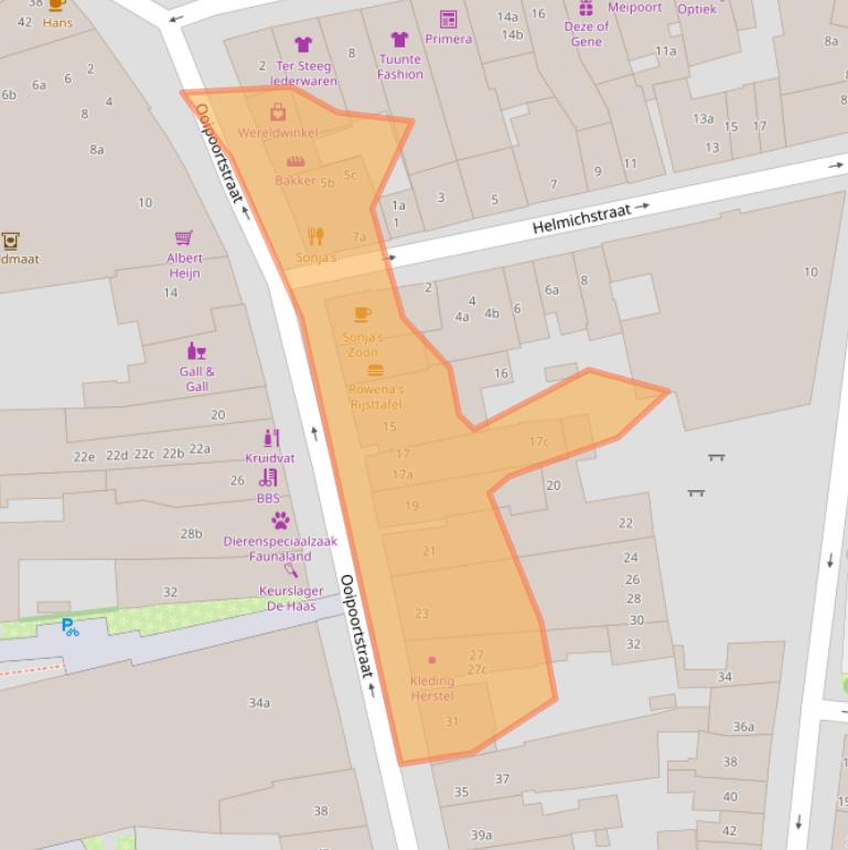 Kaart van postcodegebied 6981DS.