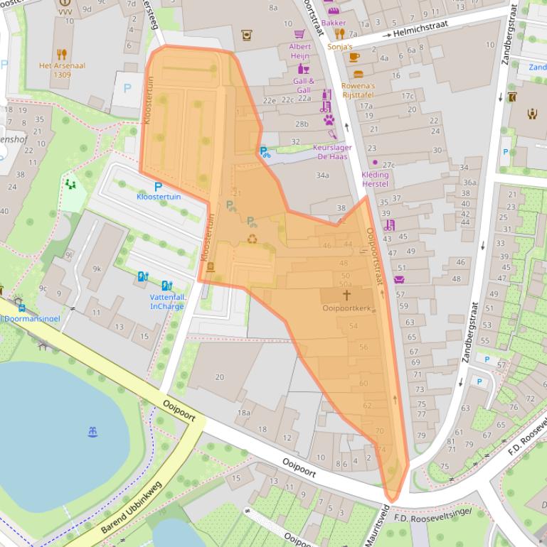 Kaart van postcodegebied 6981DW.