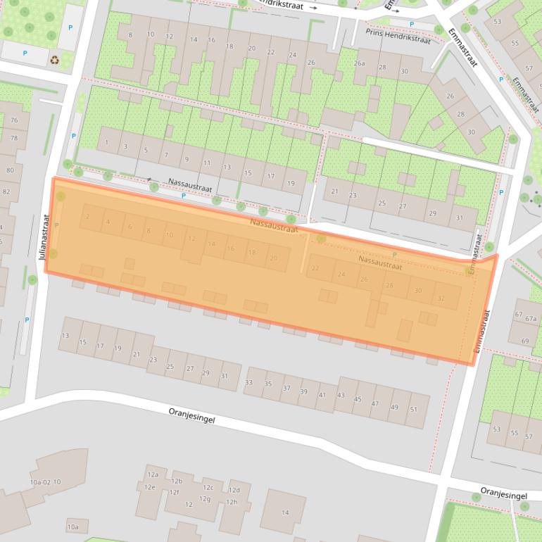 Kaart van postcodegebied 6981EV.