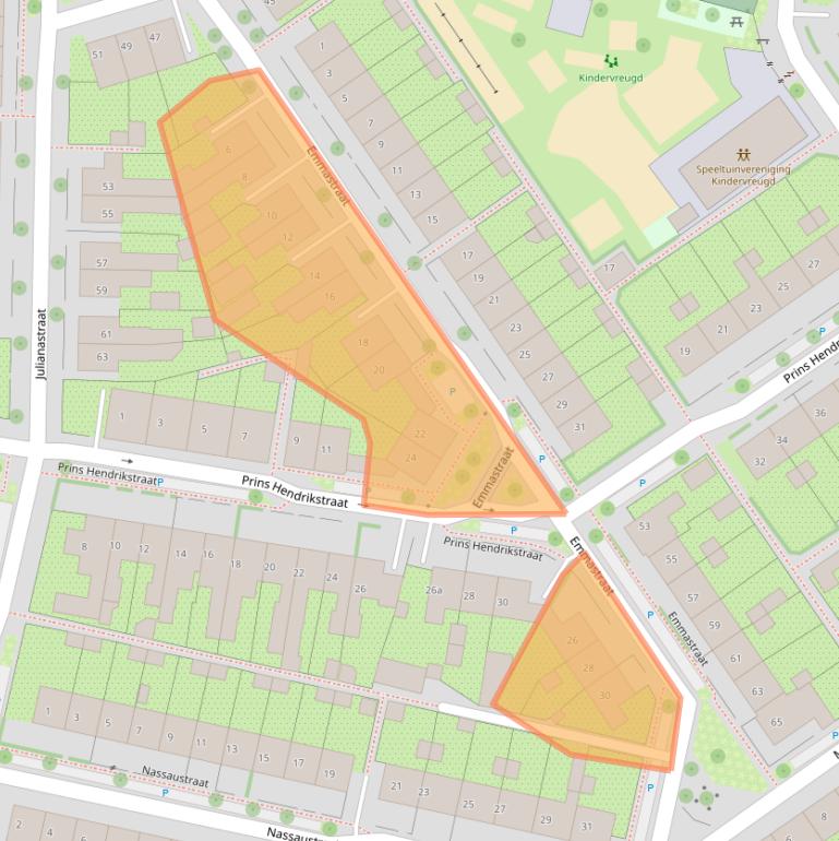 Kaart van postcodegebied 6981EZ.