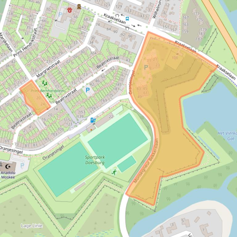 Kaart van postcodegebied 6981GG.