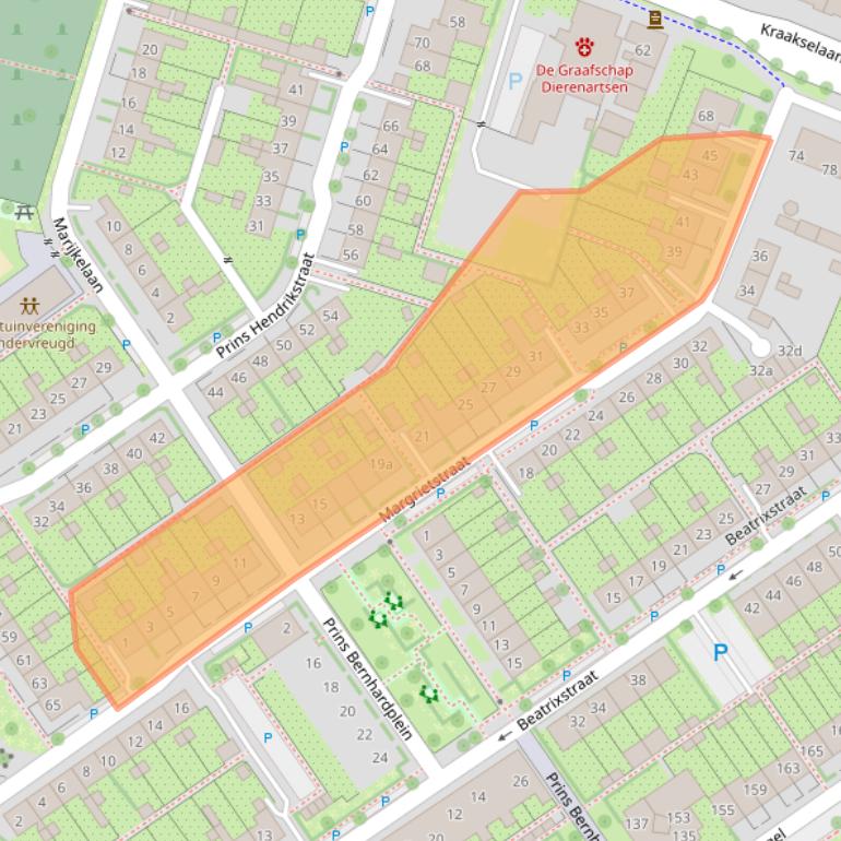 Kaart van postcodegebied 6981GH.