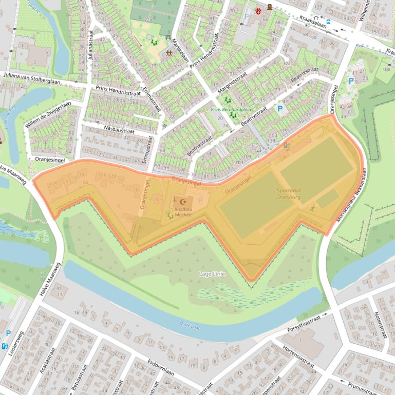 Kaart van postcodegebied 6981GZ.