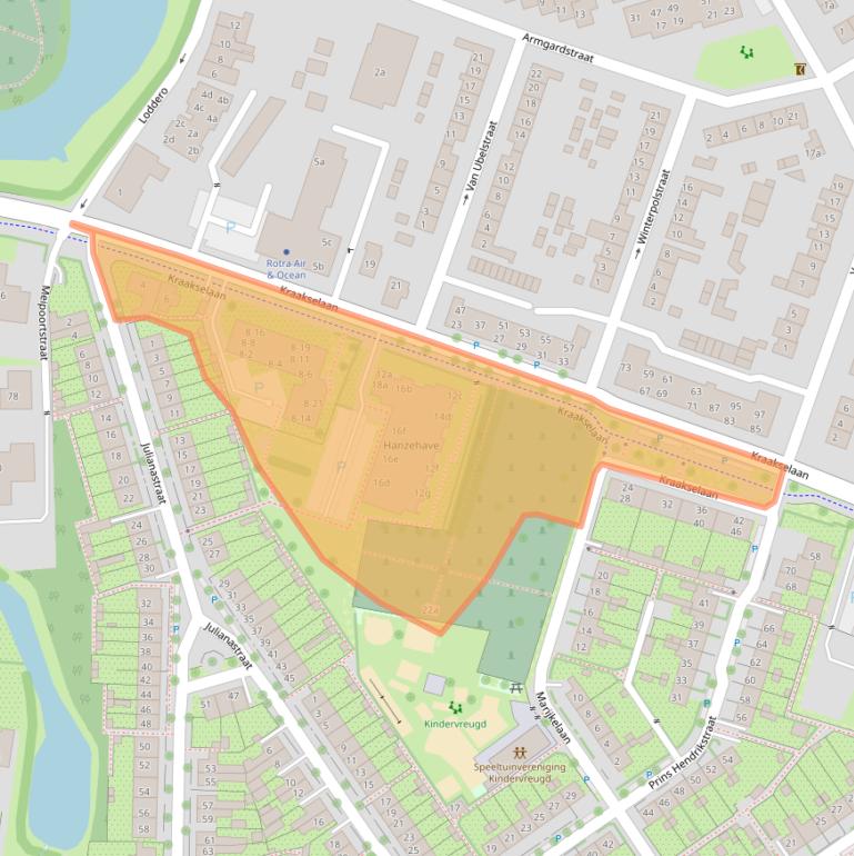 Kaart van postcodegebied 6981HG.