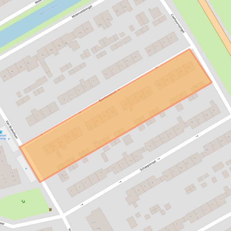 Kaart van postcodegebied 6981JJ.