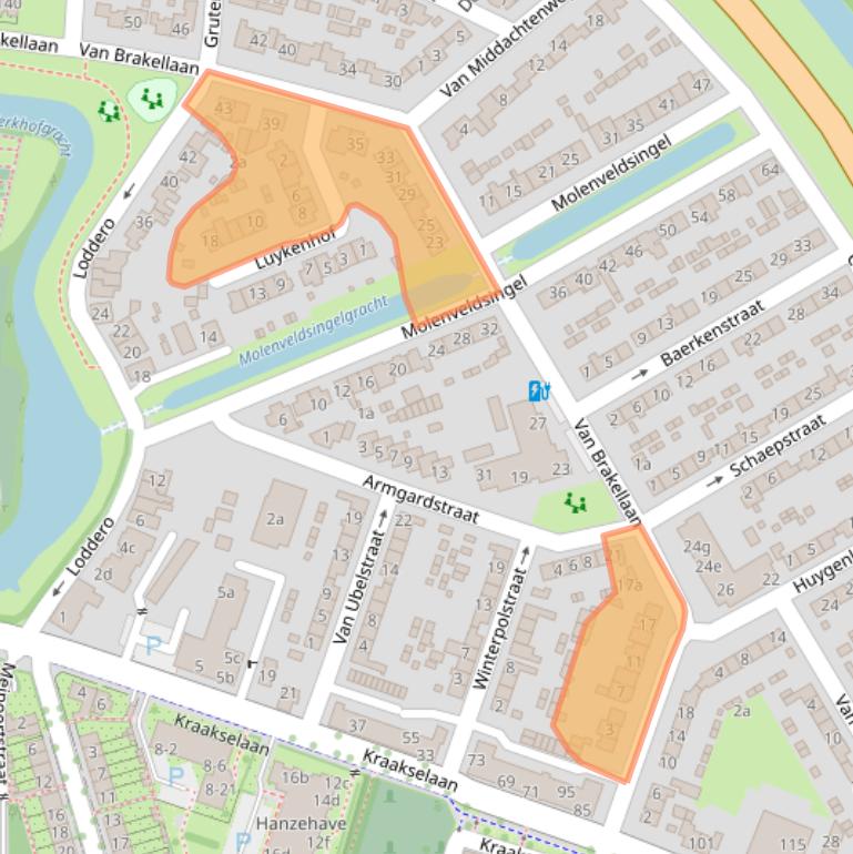 Kaart van postcodegebied 6981JK.