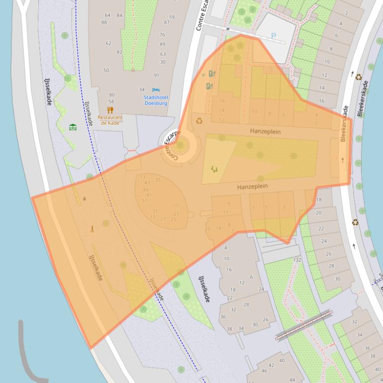 Kaart van postcodegebied 6981LD.