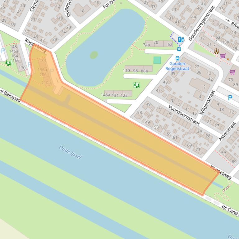 Kaart van postcodegebied 6982AL.