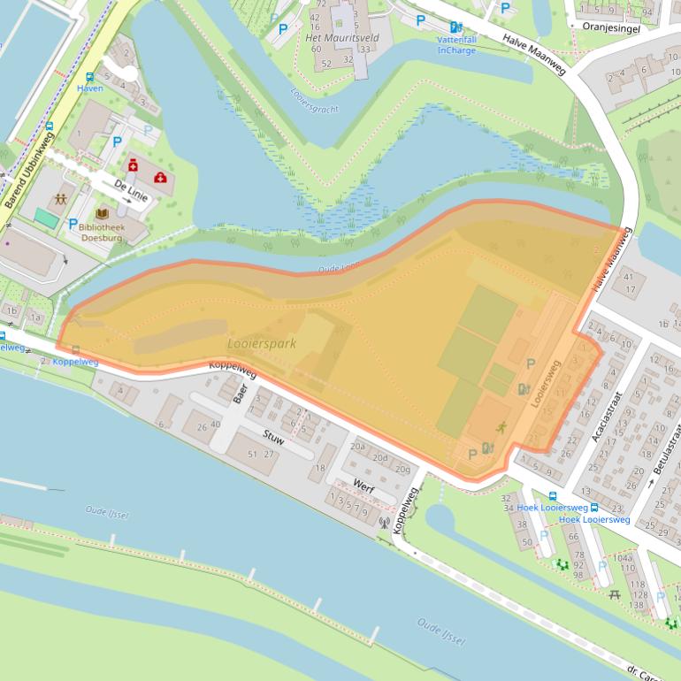 Kaart van postcodegebied 6982AN.