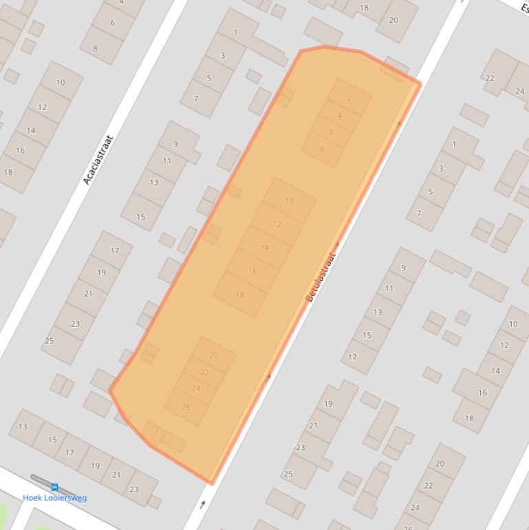 Kaart van postcodegebied 6982AT.