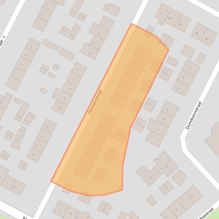 Kaart van postcodegebied 6982AV.