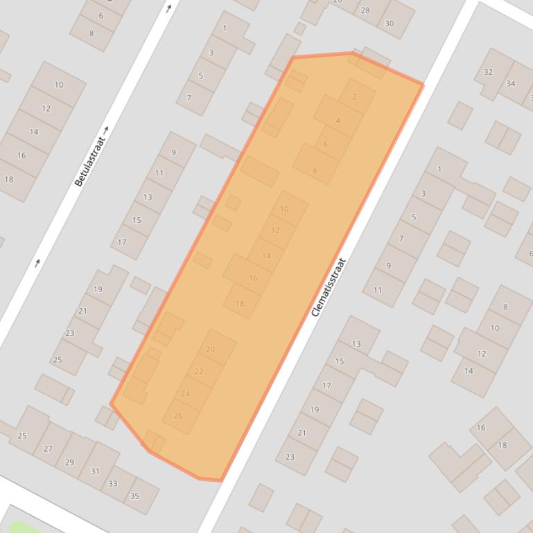 Kaart van postcodegebied 6982AW.