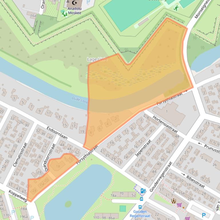 Kaart van postcodegebied 6982BB.