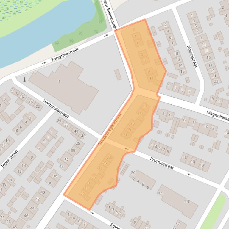 Kaart van postcodegebied 6982BN.