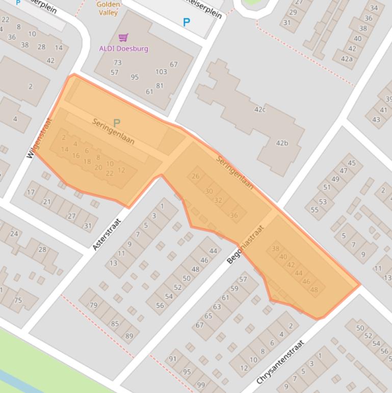 Kaart van postcodegebied 6982CB.