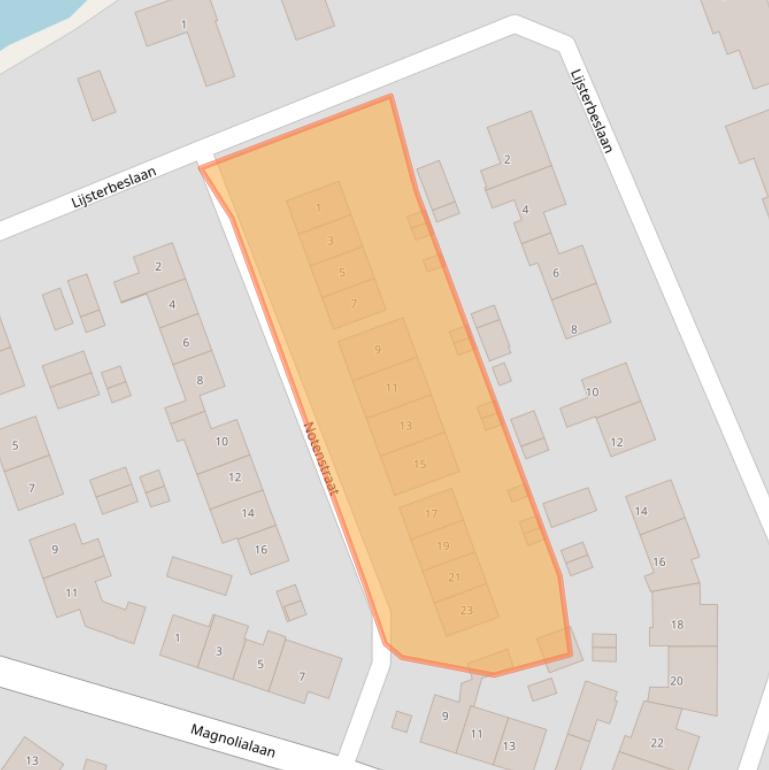 Kaart van postcodegebied 6982CJ.