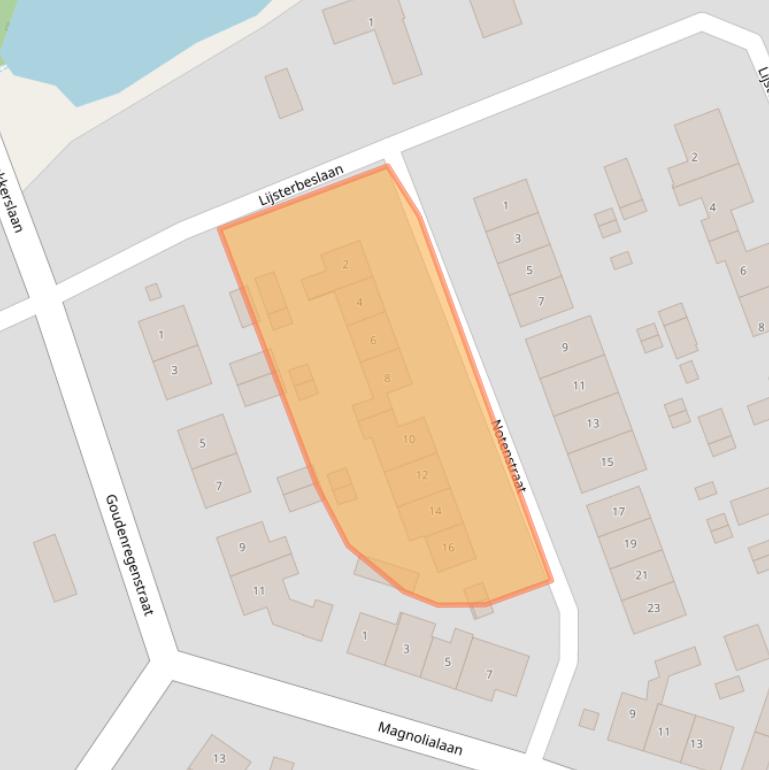 Kaart van postcodegebied 6982CK.