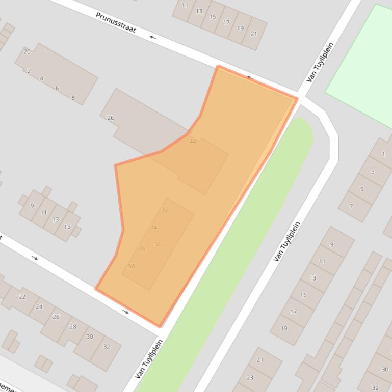 Kaart van postcodegebied 6982CP.