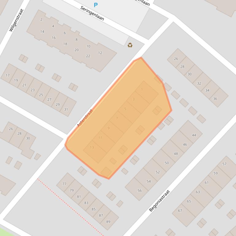 Kaart van postcodegebied 6982CR.