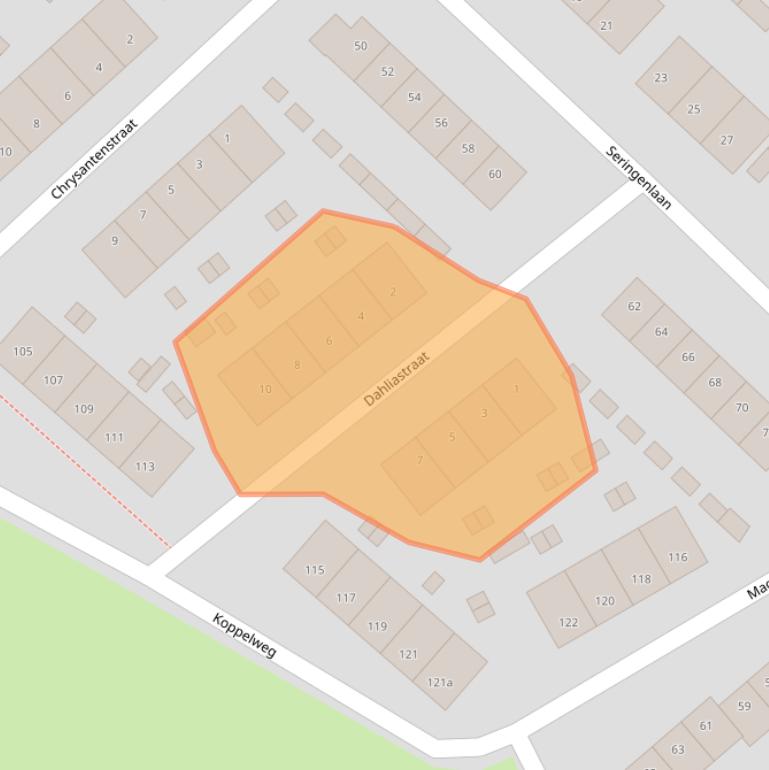 Kaart van postcodegebied 6982DB.