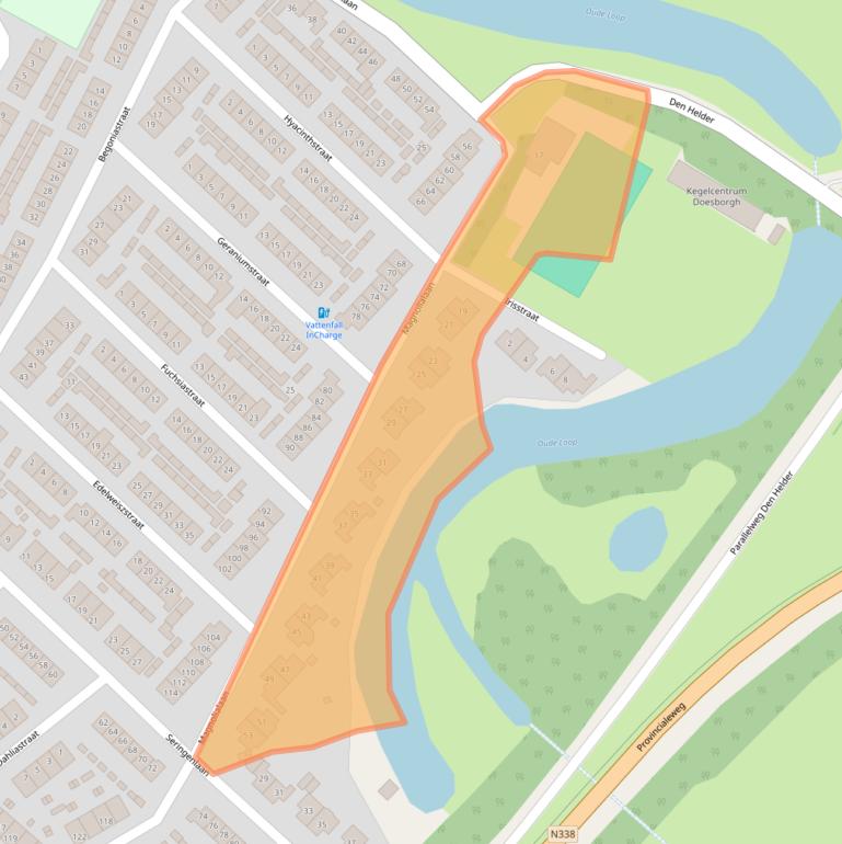 Kaart van postcodegebied 6982DK.