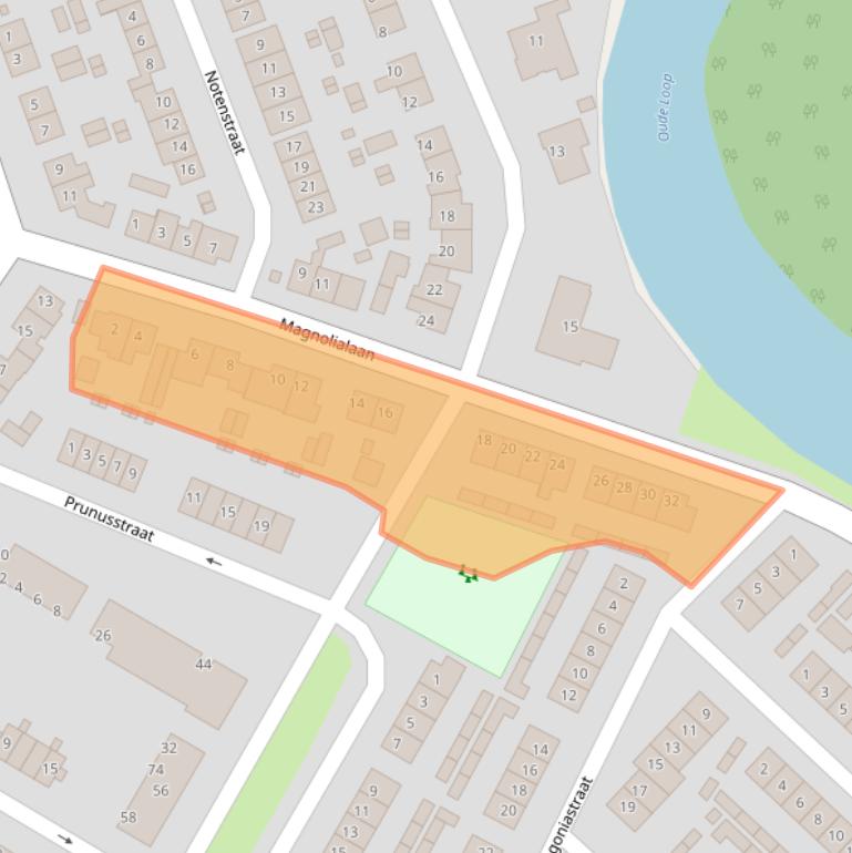 Kaart van postcodegebied 6982DM.