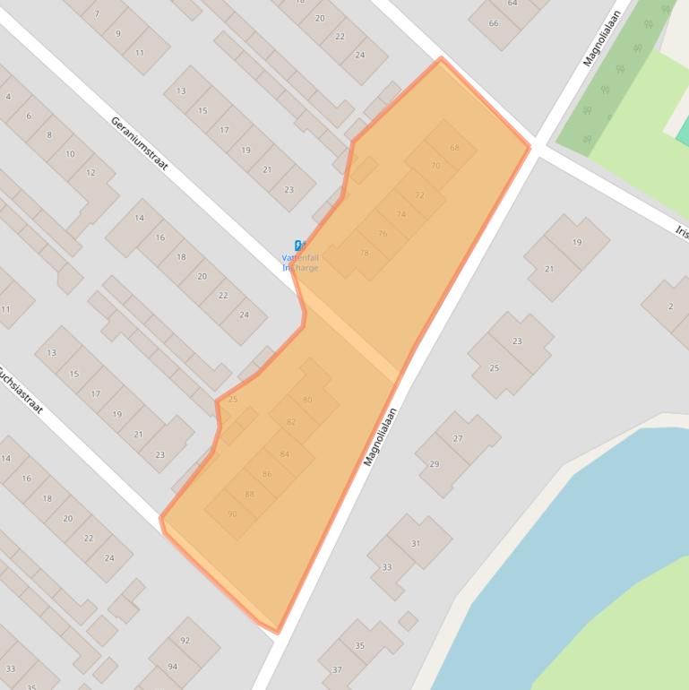 Kaart van postcodegebied 6982DP.