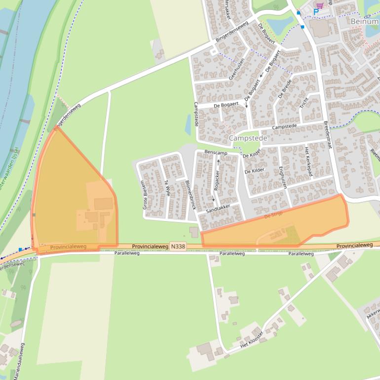 Kaart van postcodegebied 6983AB.