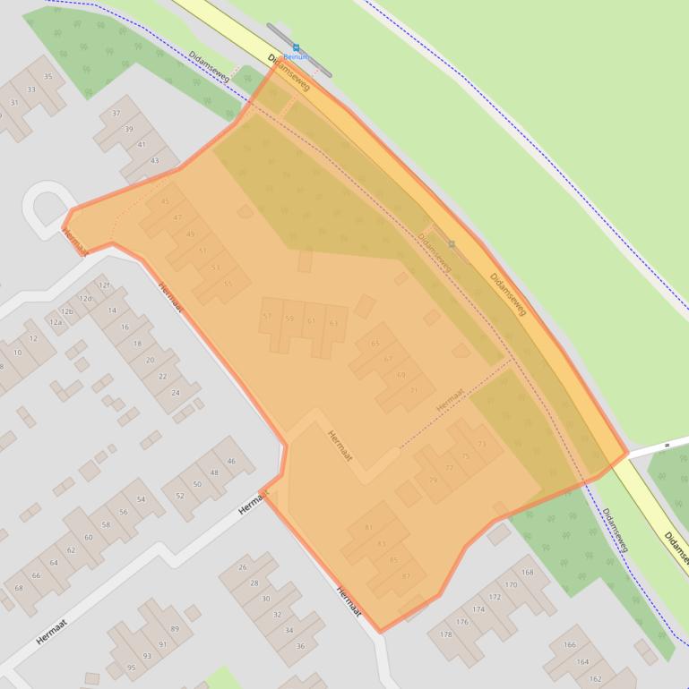 Kaart van postcodegebied 6983AG.