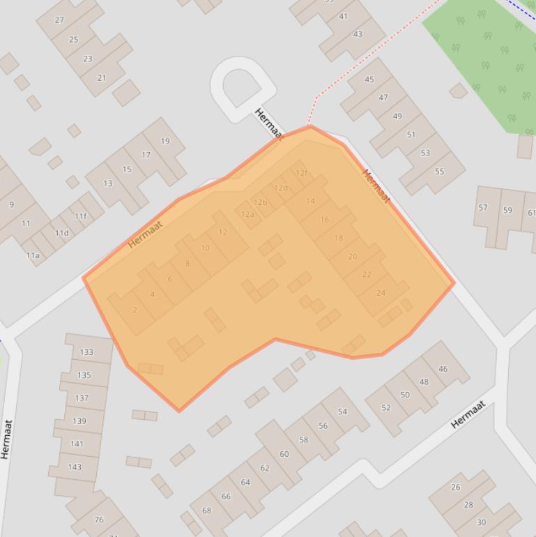 Kaart van postcodegebied 6983AK.