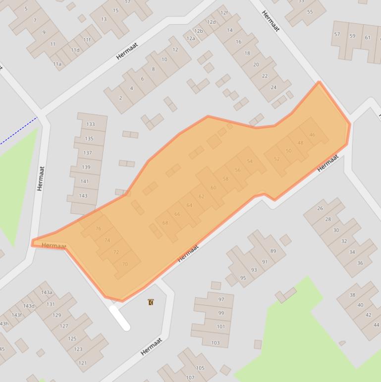 Kaart van postcodegebied 6983AM.