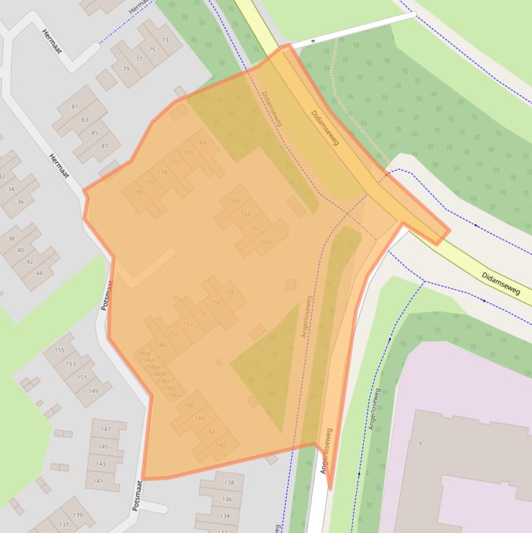 Kaart van postcodegebied 6983AZ.