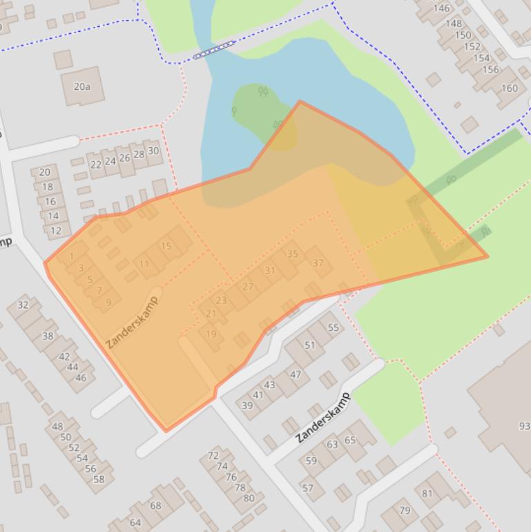 Kaart van postcodegebied 6983CD.