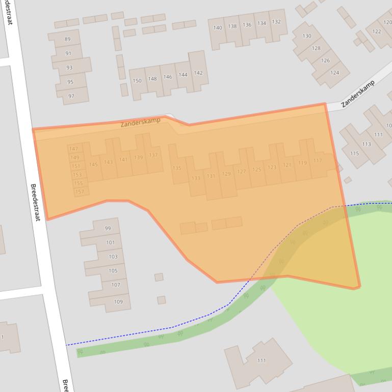 Kaart van postcodegebied 6983CH.