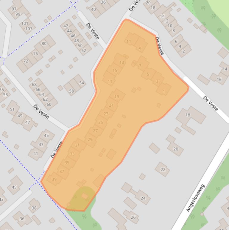 Kaart van postcodegebied 6983DA.